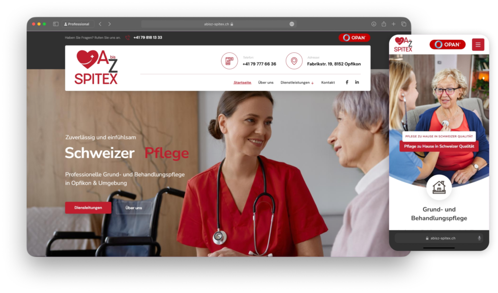 Abisz Spitex   Web development