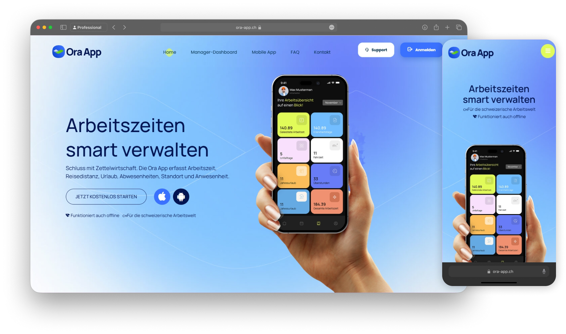 Ora App   web development